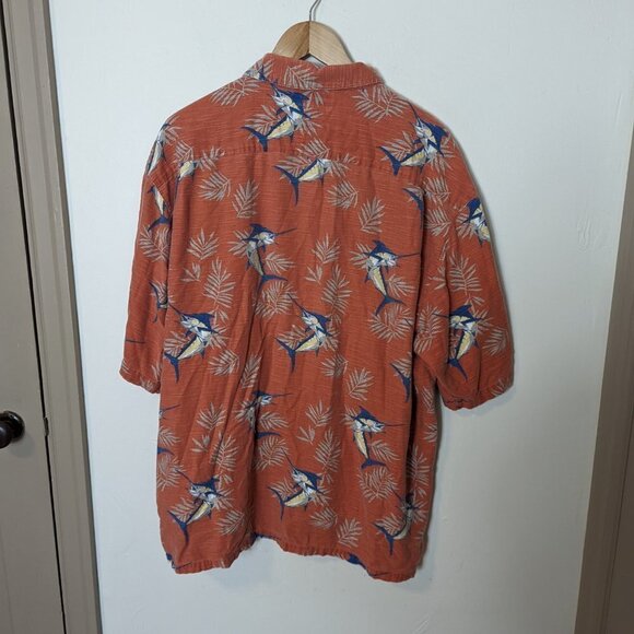 Normcore Columbia Marlin Novelty Button Shirt Vintage XL Fishing Fisherman Core - Picture 2 of 5
